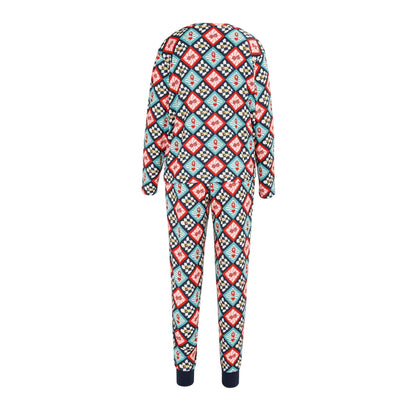 Multicoloured - Front - Biba Womens-Ladies Multi Pattern Pyjama Set