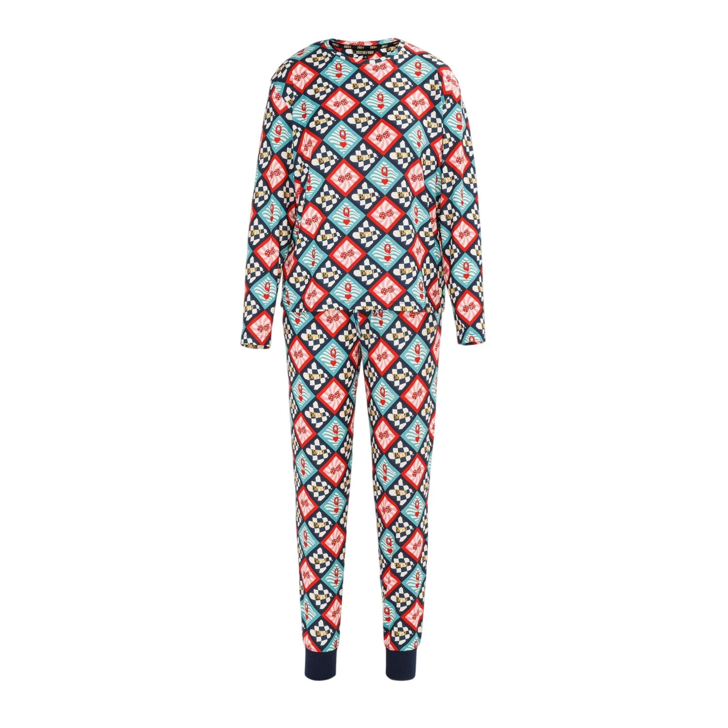 Multicoloured - Back - Biba Womens-Ladies Multi Pattern Pyjama Set