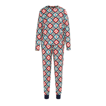 Multicoloured - Back - Biba Womens-Ladies Multi Pattern Pyjama Set