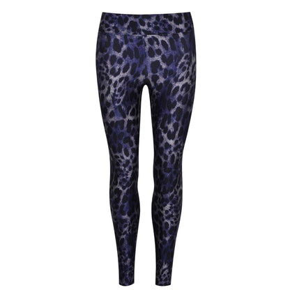 Dark Blue - Front - Koral Womens-Ladies Polyamide Cheetah Print High Rise Leggings