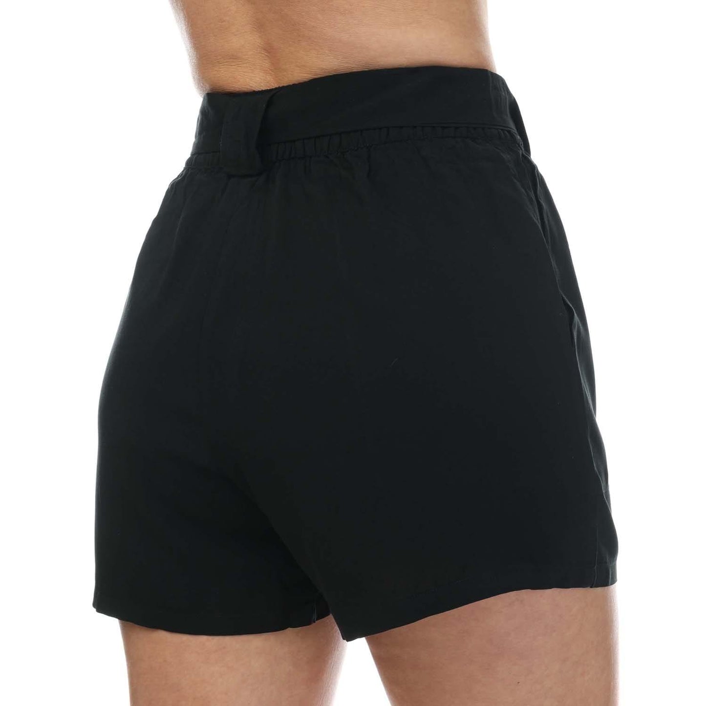 Black - Back - Only Womens-Ladies Nova Life Talia Front Tie Shorts
