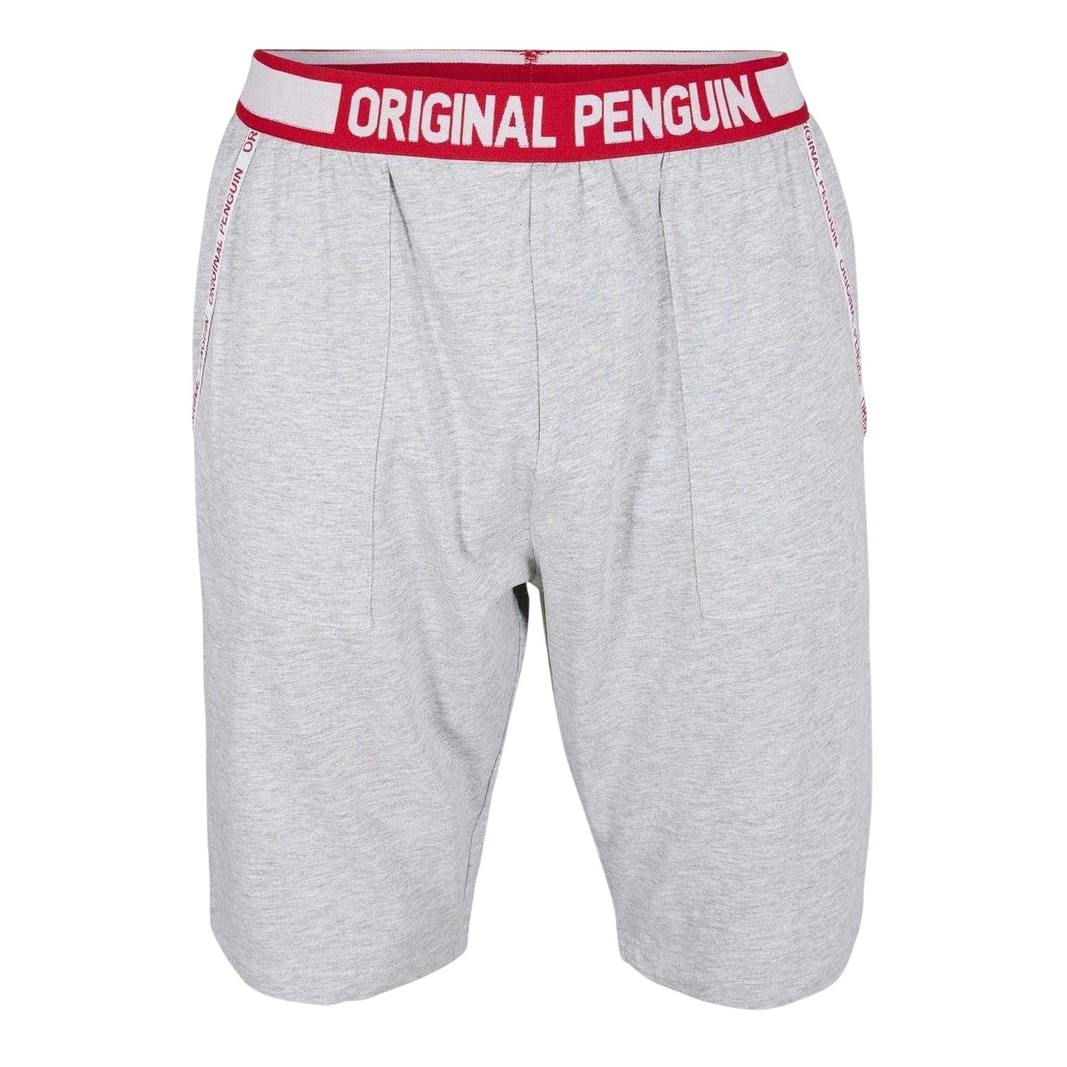 Grey - Front - Original Penguin Mens Pyjama Shorts