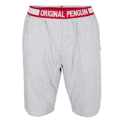 Grey - Front - Original Penguin Mens Pyjama Shorts