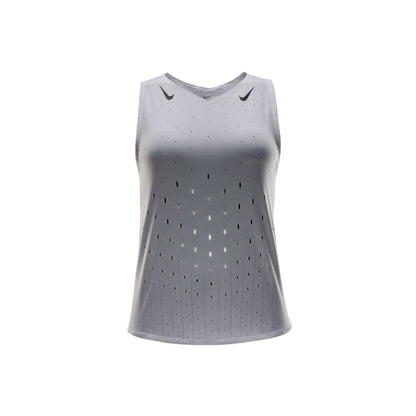 White-Black - Front - Nike Womens-Ladies Aeroswift Dri-FIT Sports Top