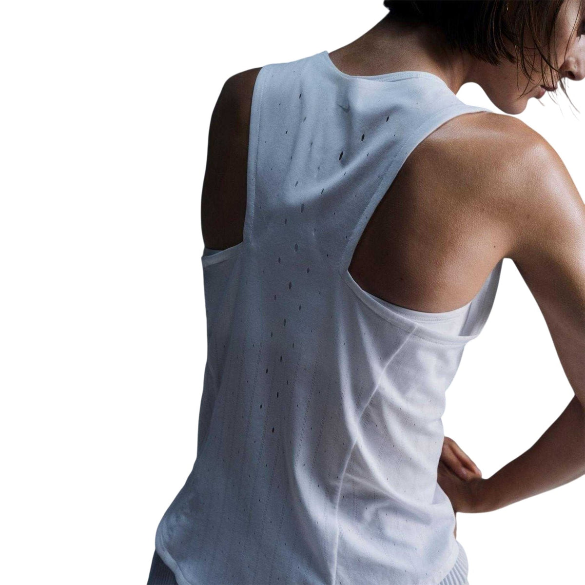 White-Black - Back - Nike Womens-Ladies Aeroswift Dri-FIT Sports Top