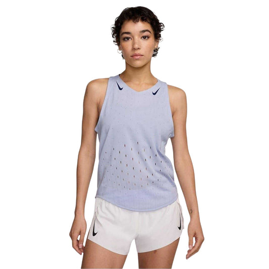 Blue - Front - Nike Womens-Ladies Aeroswift Dri-FIT Sports Top