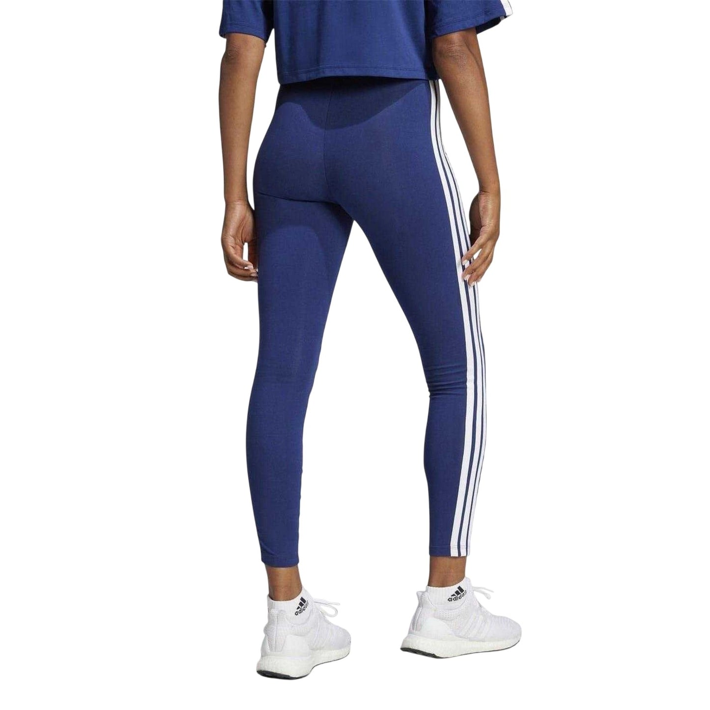 Legend Ink - Back - Adidas Womens-Ladies 3 Stripes Workout Leggings