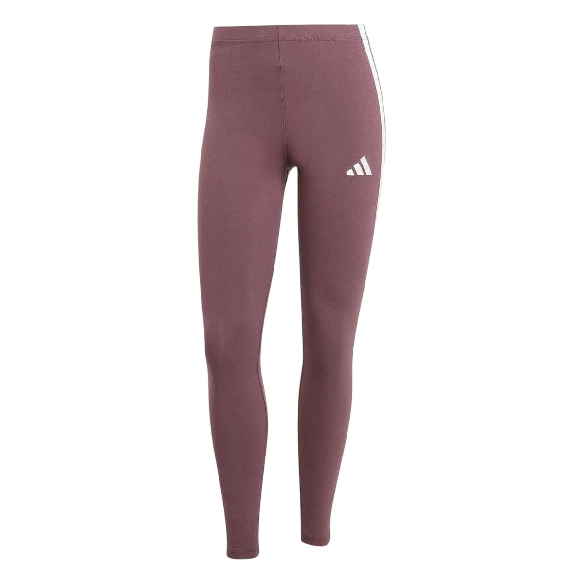Ruby - Front - Adidas Womens-Ladies 3 Stripes Workout Leggings