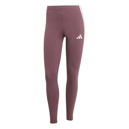 Ruby - Front - Adidas Womens-Ladies 3 Stripes Workout Leggings