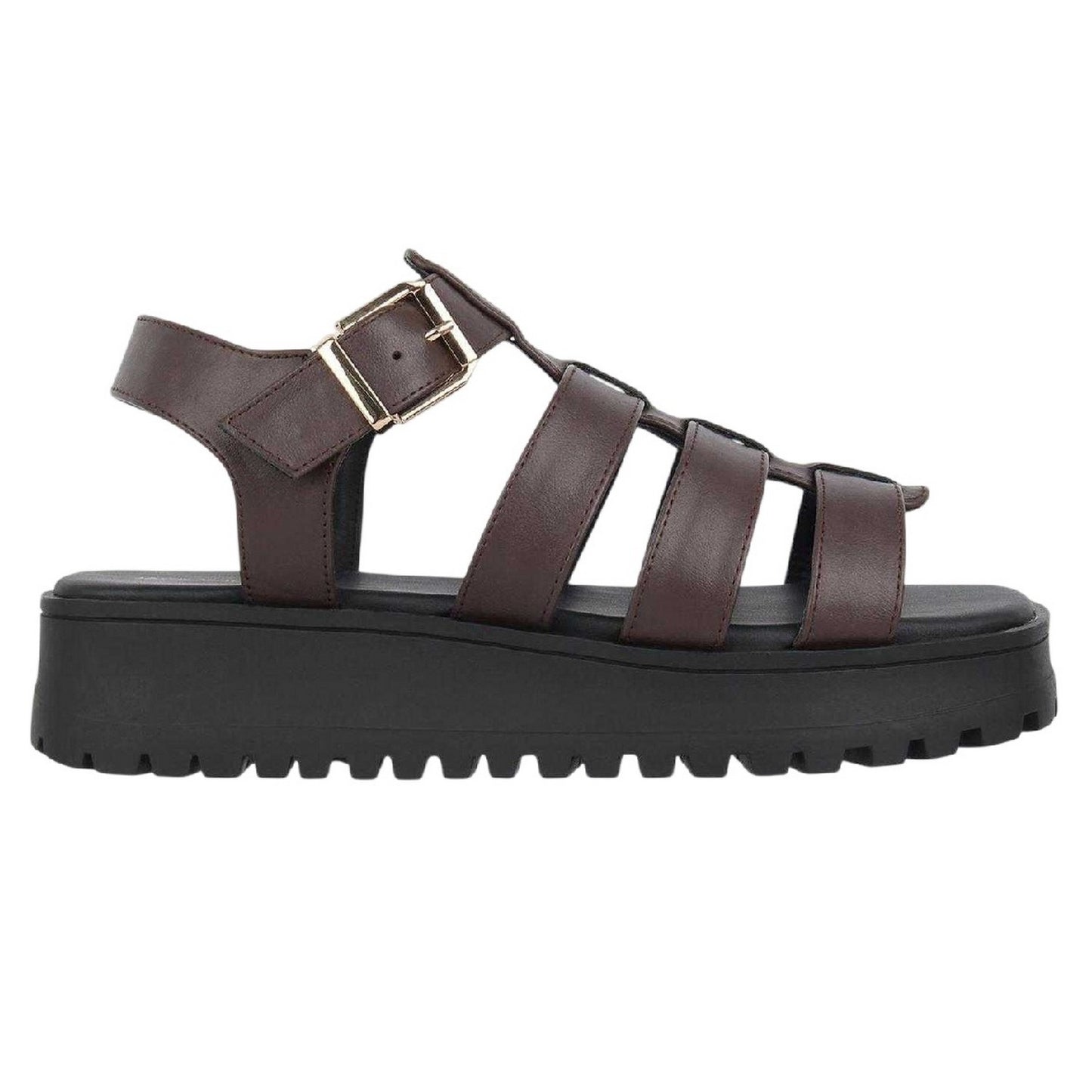 Taupe - Front - Jack Wills Womens-Ladies Gladiator Platform Sandals
