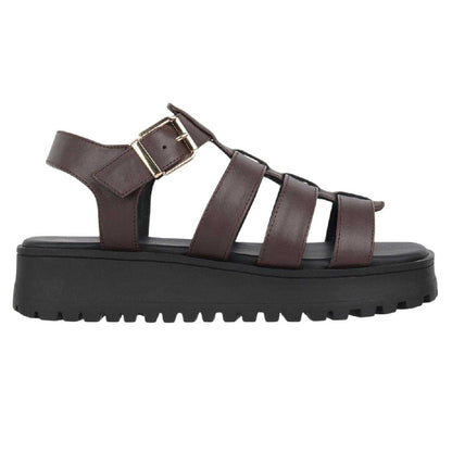 Taupe - Front - Jack Wills Womens-Ladies Gladiator Platform Sandals