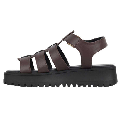 Taupe - Back - Jack Wills Womens-Ladies Gladiator Platform Sandals