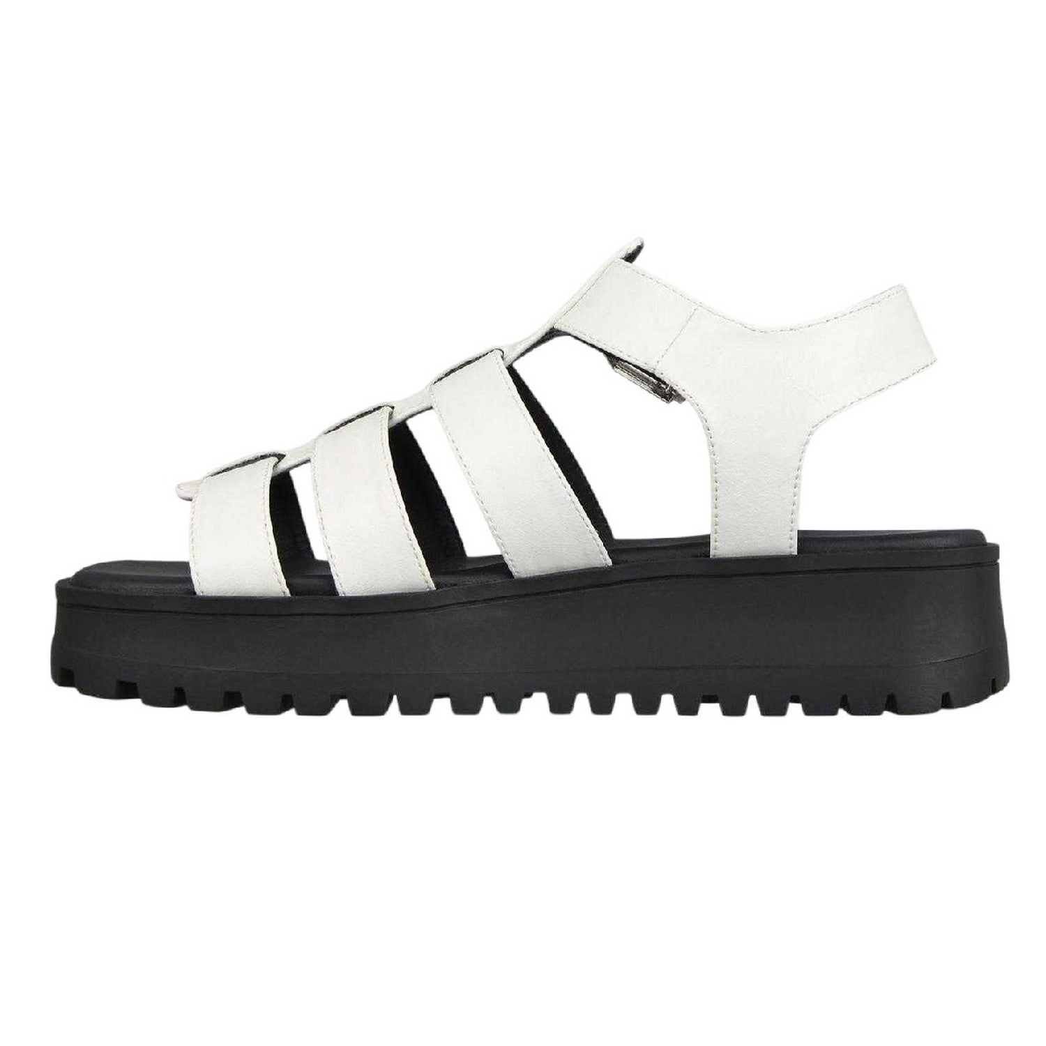 White - Back - Jack Wills Womens-Ladies Gladiator Platform Sandals
