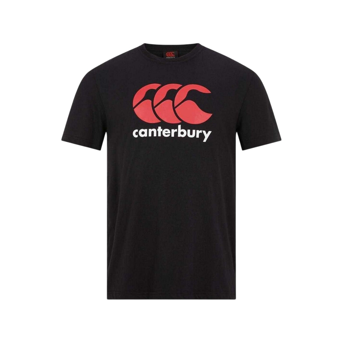 Black-Red-White - Front - Canterbury Mens Large Logo T-Shirt