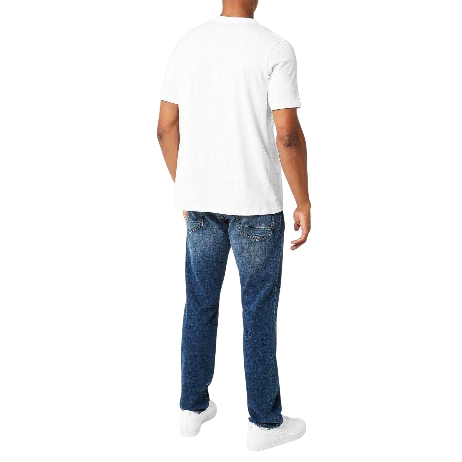 White - Lifestyle - Donnay Mens Cotton Blend T-Shirt (Pack of 3)
