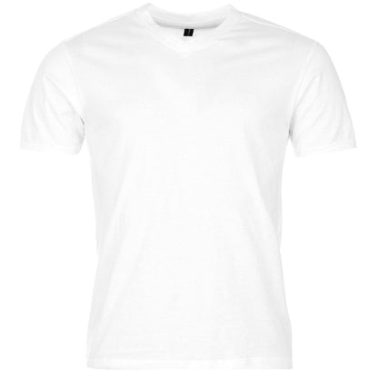 White - Back - Donnay Mens Cotton Blend T-Shirt (Pack of 3)