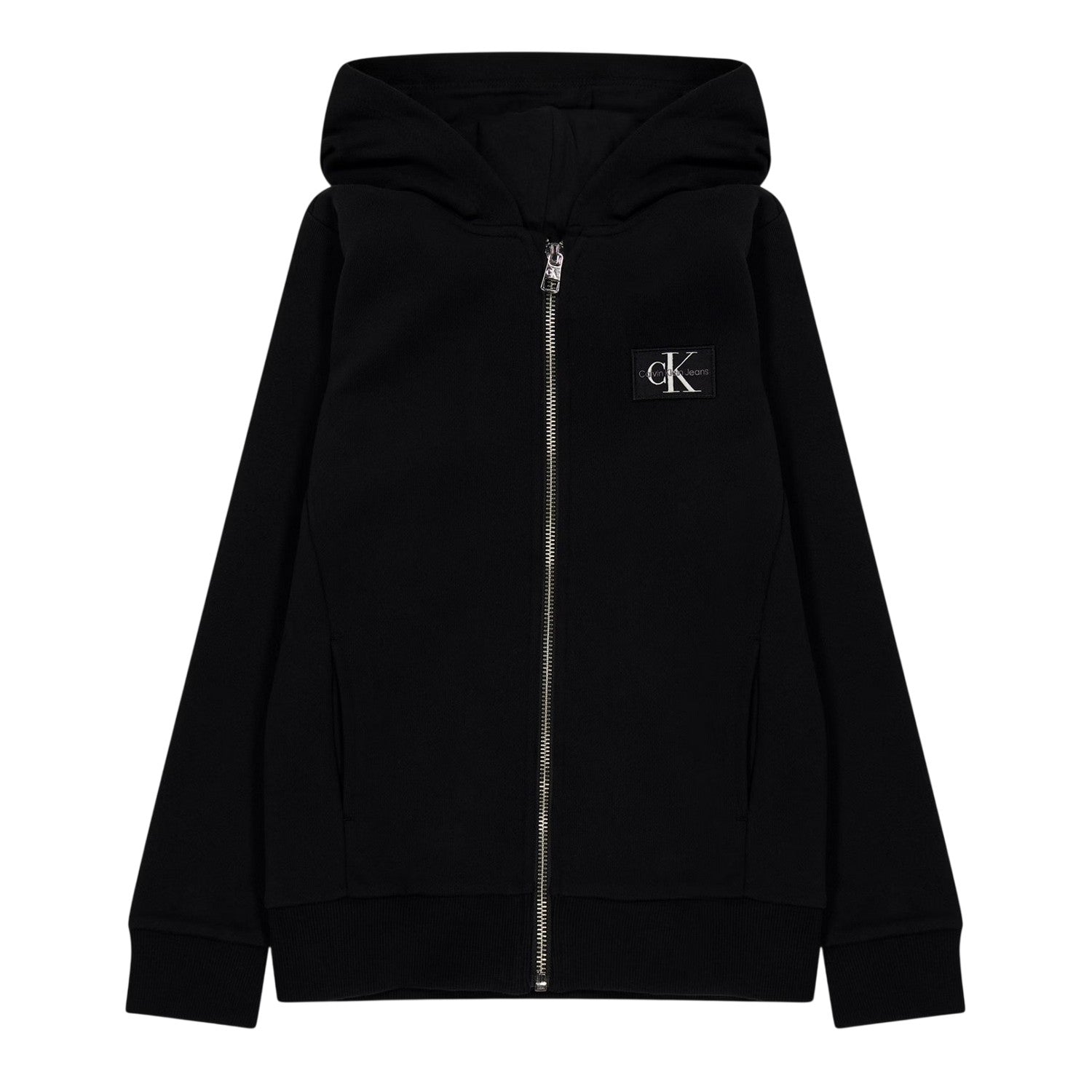 Black - Front - Calvin Klein Childrens-Kids Jeans Hooded Sweatshirt