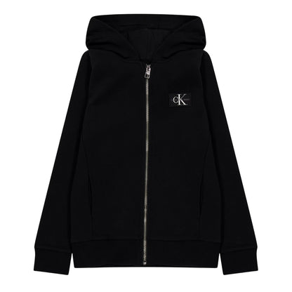 Black - Front - Calvin Klein Childrens-Kids Jeans Hooded Sweatshirt