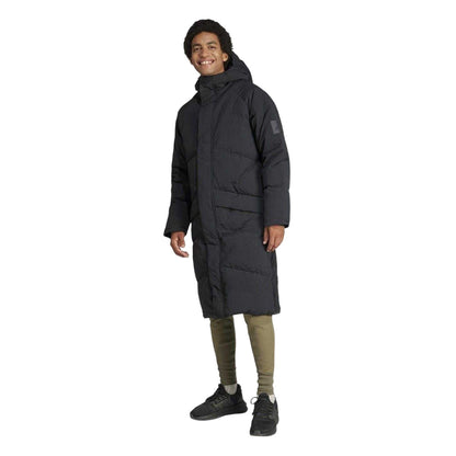 Black - Side - Adidas Mens Down Filled Longline Puffer Jacket