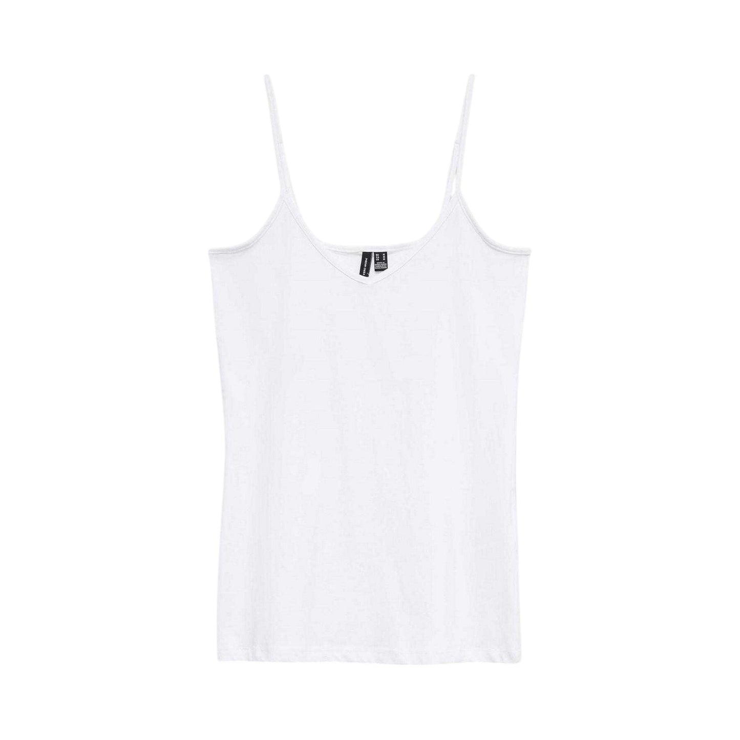 Bright White - Front - Vero Moda Womens-Ladies Cotton Blend Vest Top