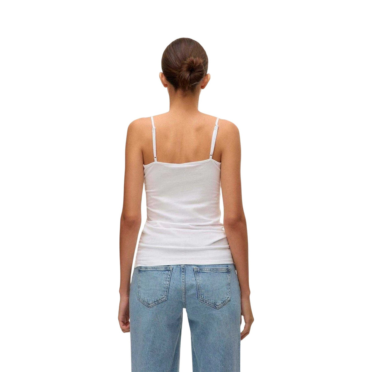 Bright White - Back - Vero Moda Womens-Ladies Cotton Blend Vest Top