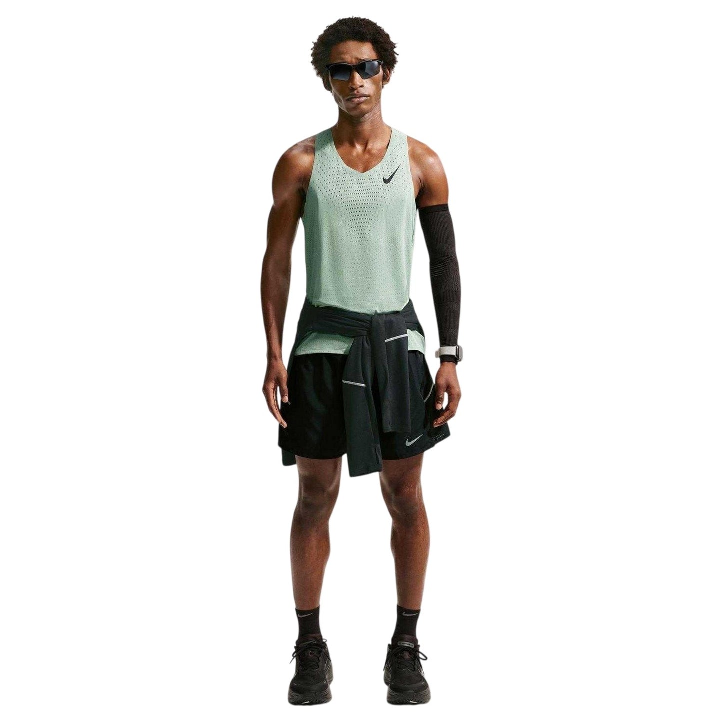 Green - Side - Nike Mens Aero Swift Dri-FIT Vest Top
