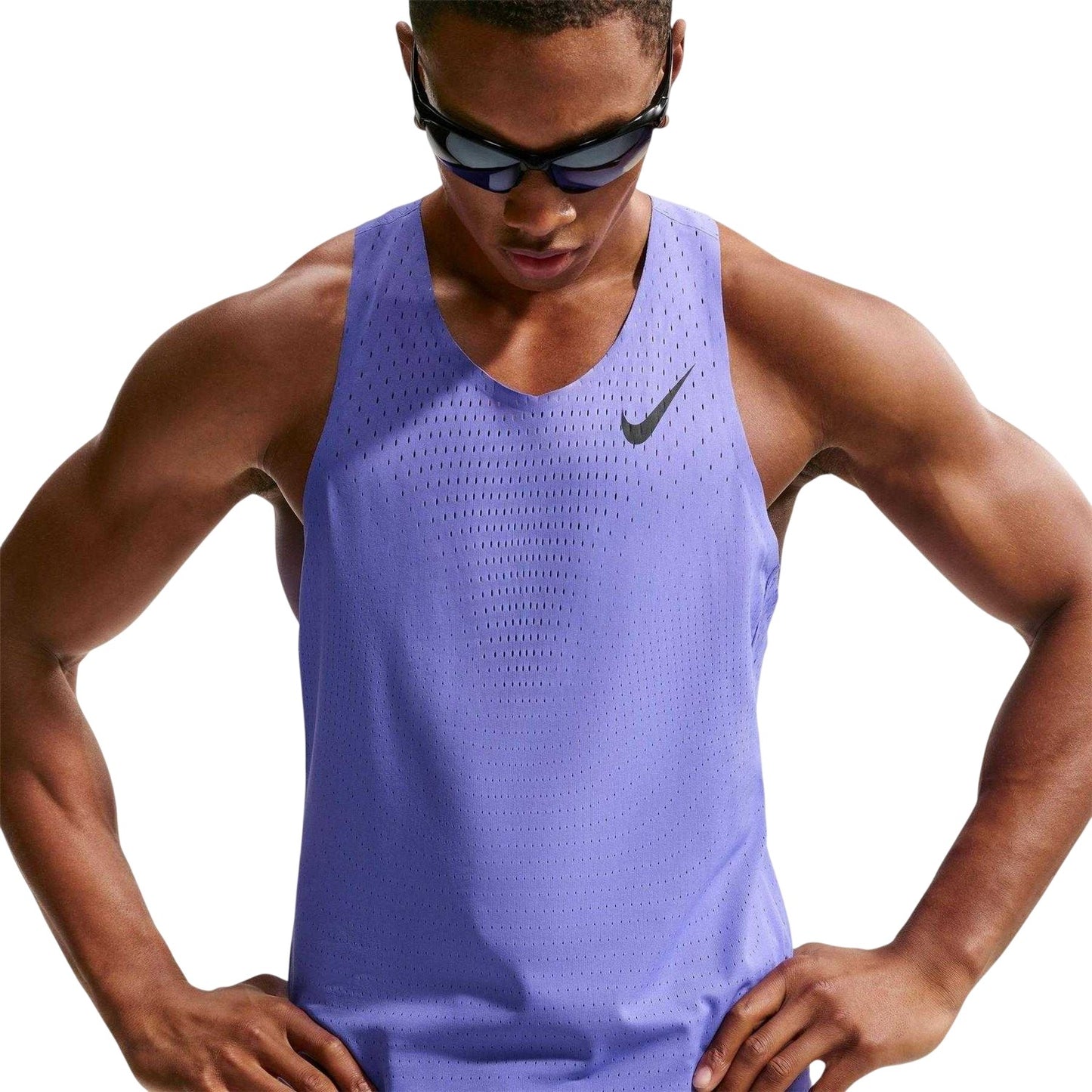 Sapphire - Front - Nike Mens Aero Swift Dri-FIT Vest Top