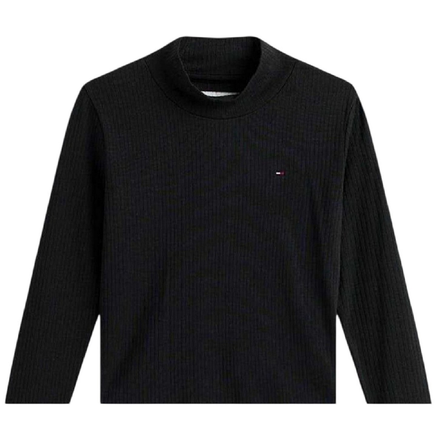 Black - Front - Tommy Hilfiger Girls Regular Long-Sleeved T-Shirt