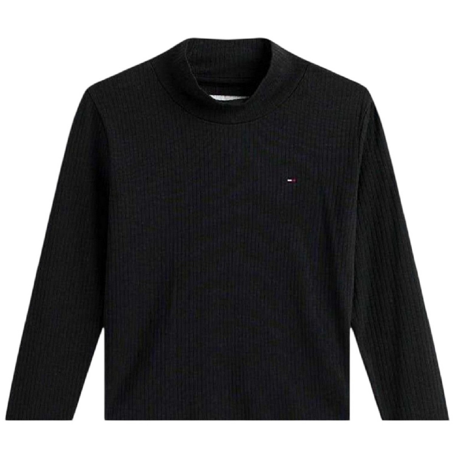 Black - Front - Tommy Hilfiger Girls Regular Long-Sleeved T-Shirt