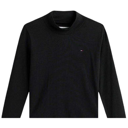 Black - Front - Tommy Hilfiger Girls Regular Long-Sleeved T-Shirt