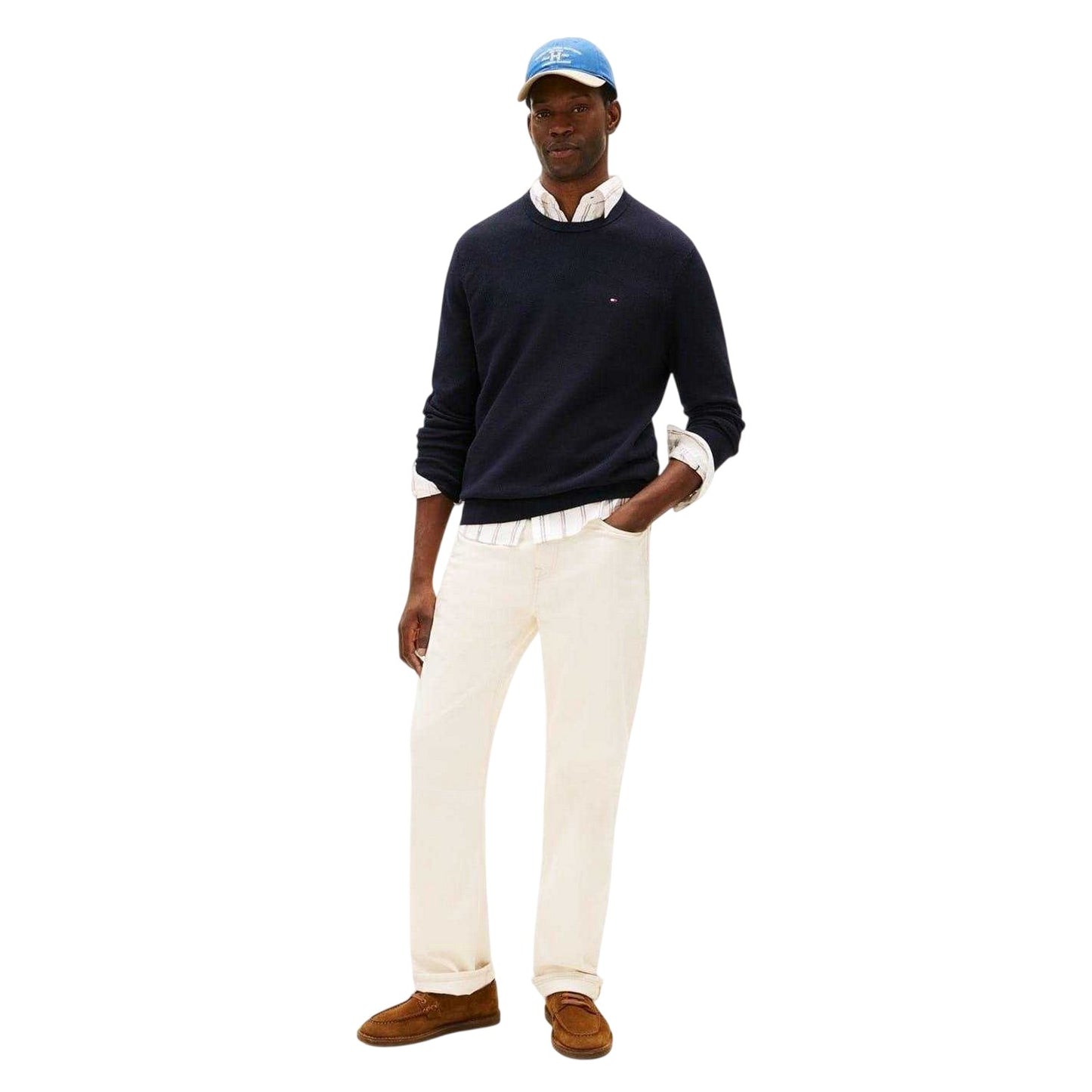 Sky Blue - Side - Tommy Hilfiger Mens Jumper