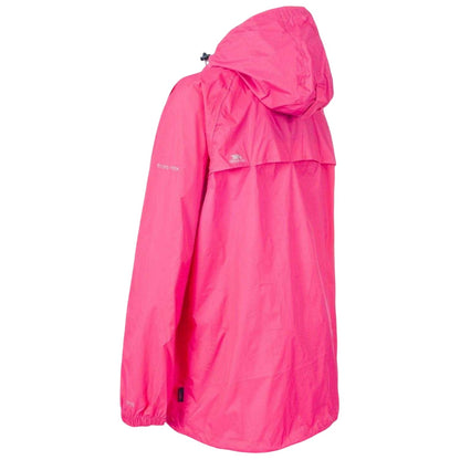 Sasparilla Pink Print - Back - Trespass Womens-Ladies Qikpac Relaxed Fit Hooded Jacket