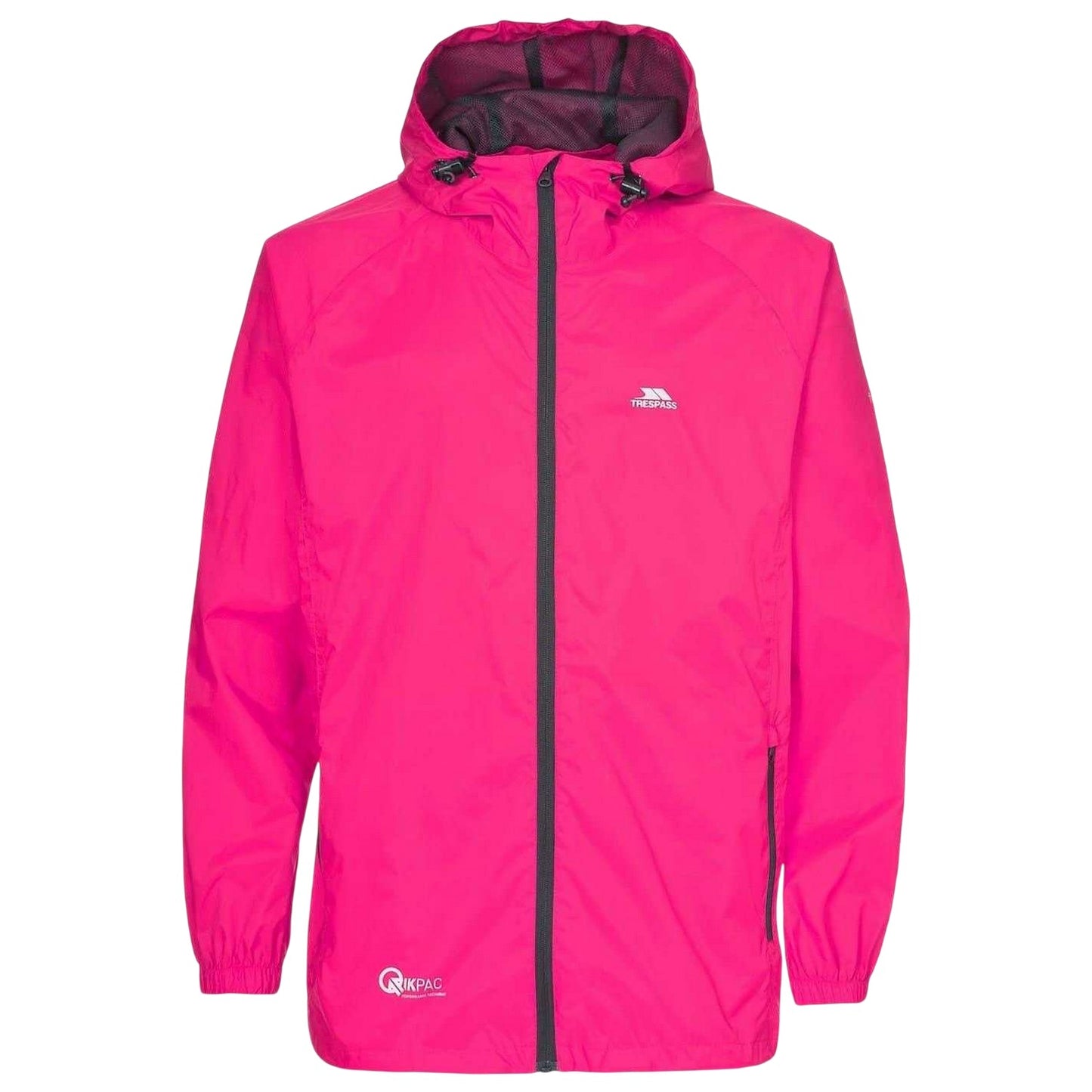 Sasparilla Pink Print - Front - Trespass Womens-Ladies Qikpac Relaxed Fit Hooded Jacket
