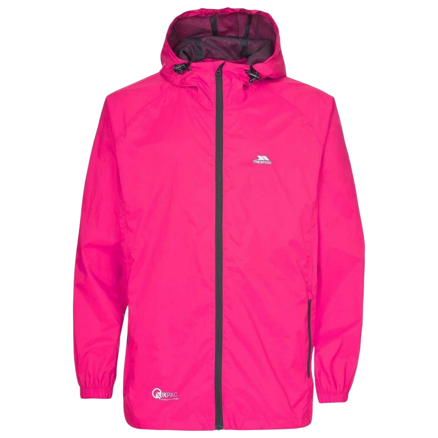 Sasparilla Pink Print - Front - Trespass Womens-Ladies Qikpac Relaxed Fit Hooded Jacket
