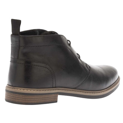 Black - Back - Dune London Mens Clydell Leather Chukka Boots