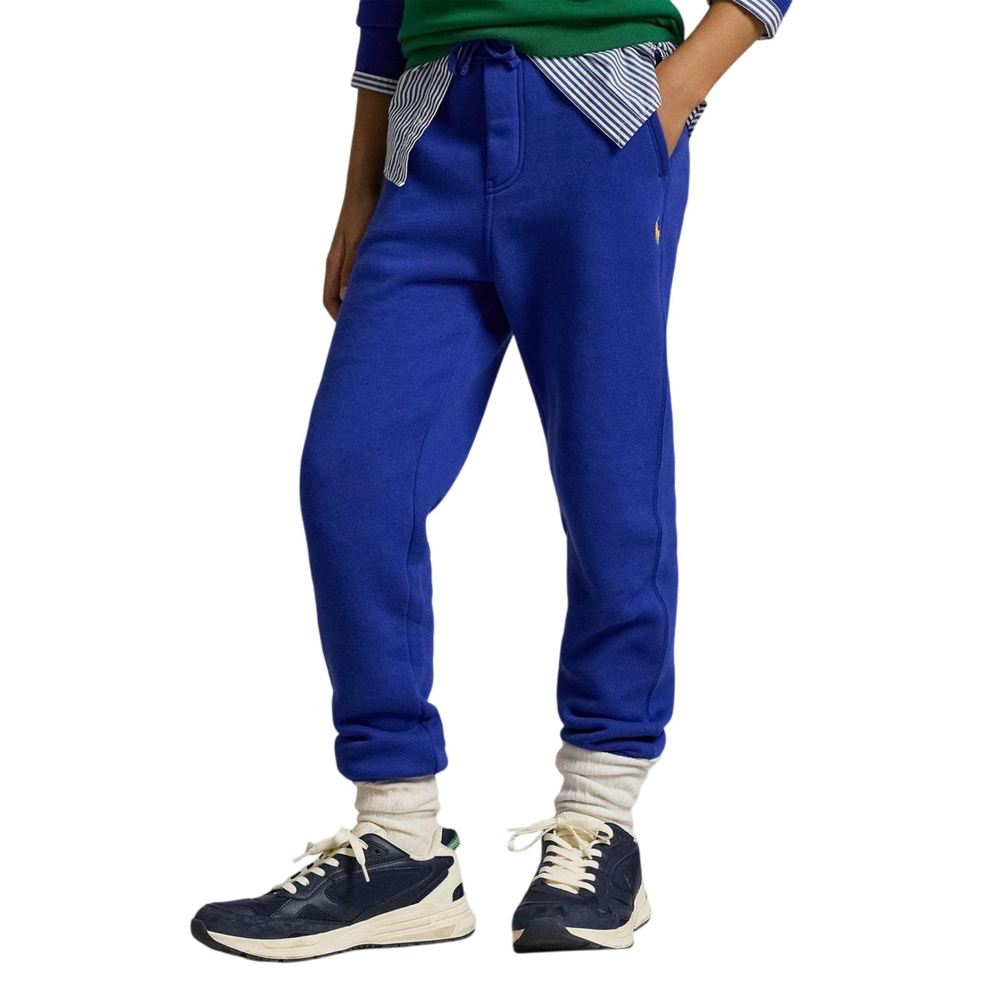 Azure - Side - Ralph Lauren Childrens-Kids Ribbed Cuff Slim Joggers