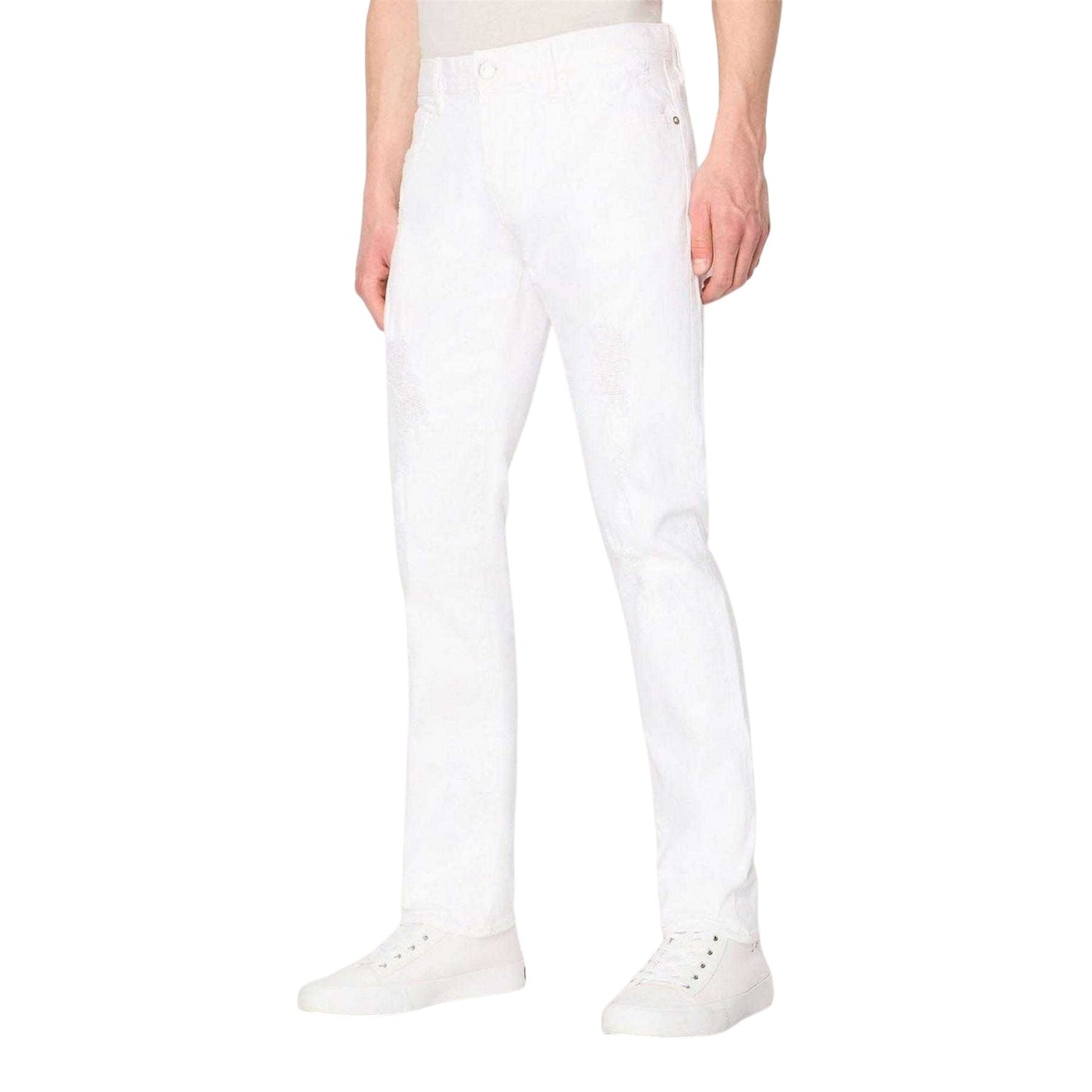 White - Front - Armani Exchange Mens J13 Jeans