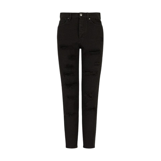 Black - Front - Armani Exchange Womens-Ladies J51 Denim Slim Jeans