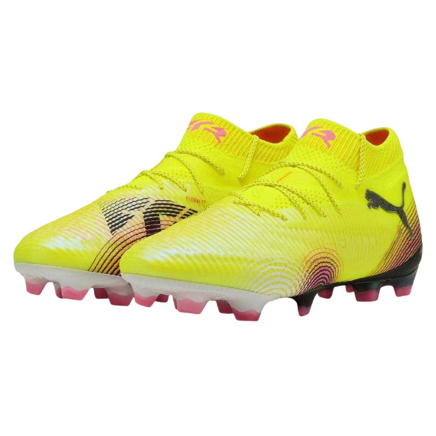 Yellow-Black - Back - Puma Unisex Adult Future 8 Ultimate Firm Ground Football Boots