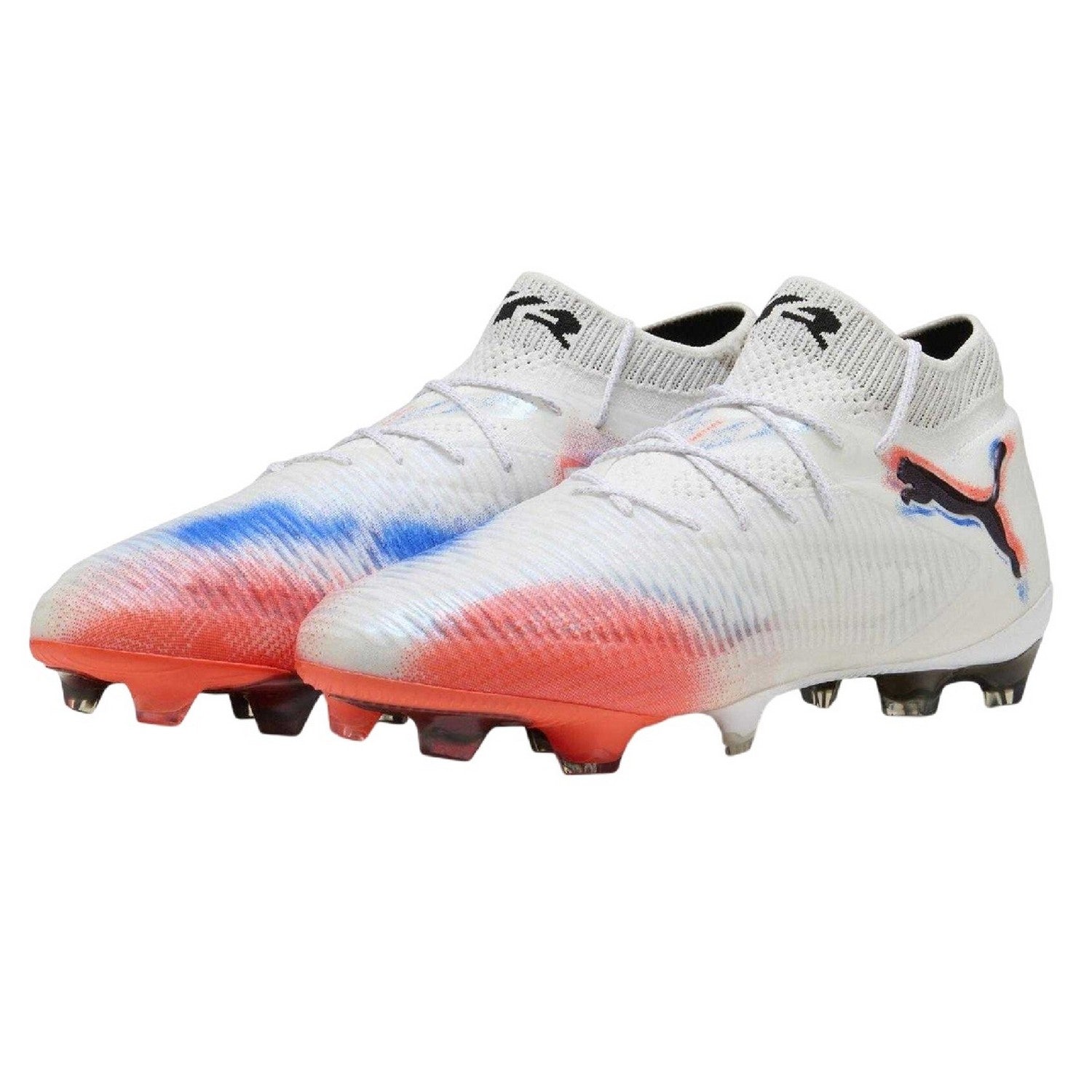 White-Black-Red - Back - Puma Unisex Adult Future 8 Ultimate Firm Ground Football Boots