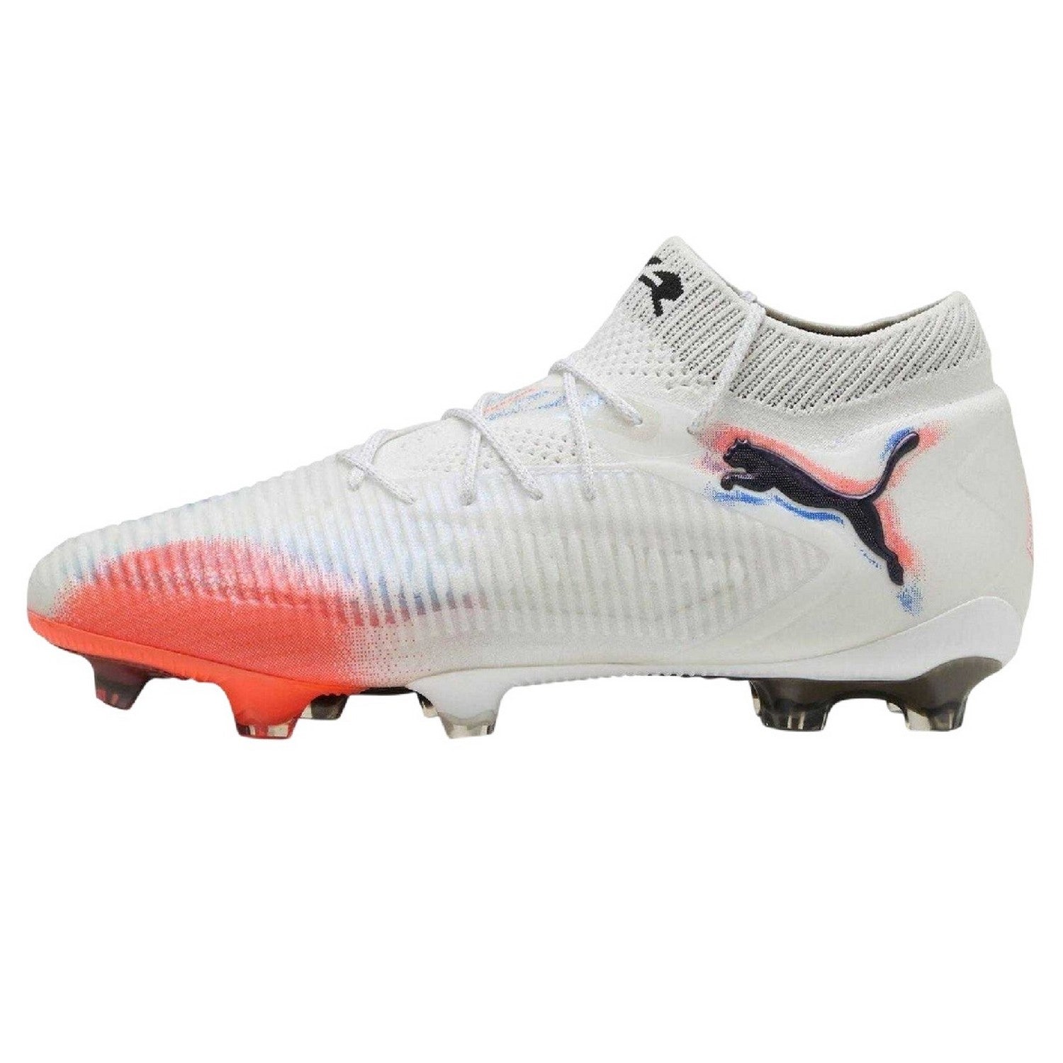 White-Black-Red - Side - Puma Unisex Adult Future 8 Ultimate Firm Ground Football Boots
