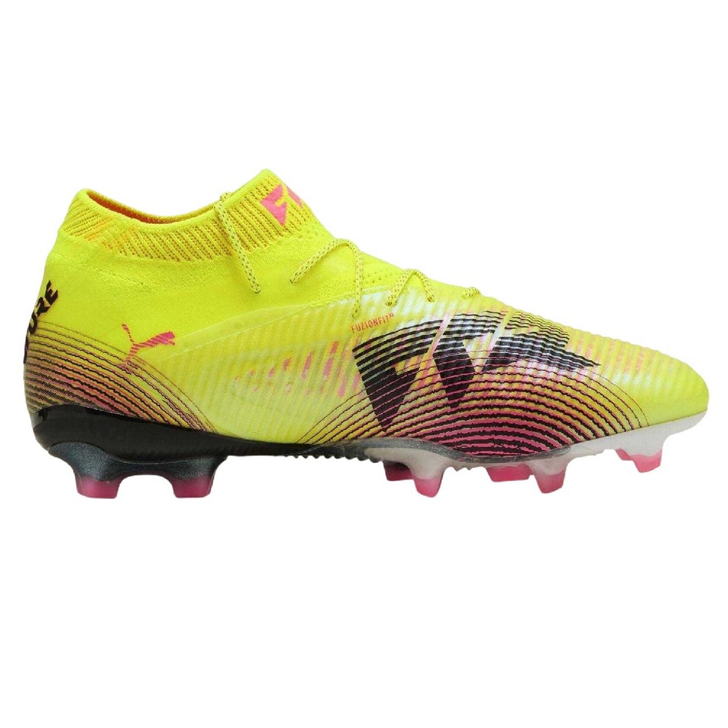 Yellow-Black - Front - Puma Unisex Adult Future 8 Ultimate Firm Ground Football Boots