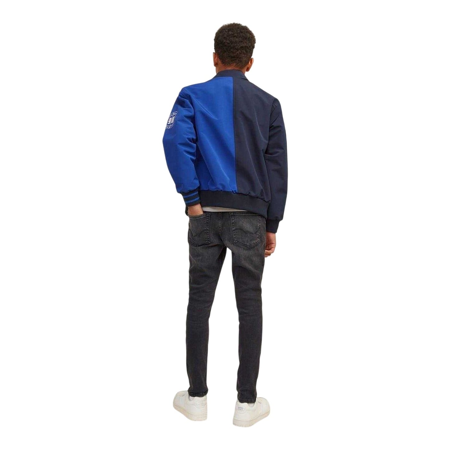 Black Denim - Back - Jack And Jones Boys Denim Skinny Jeans
