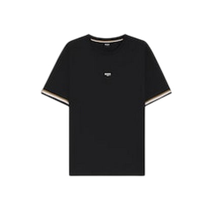 Black - Front - Boss Mens Cotton Blend T-Shirt