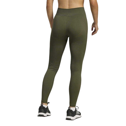 Khaki - Back - Adidas Womens-Ladies Essentials Leggings