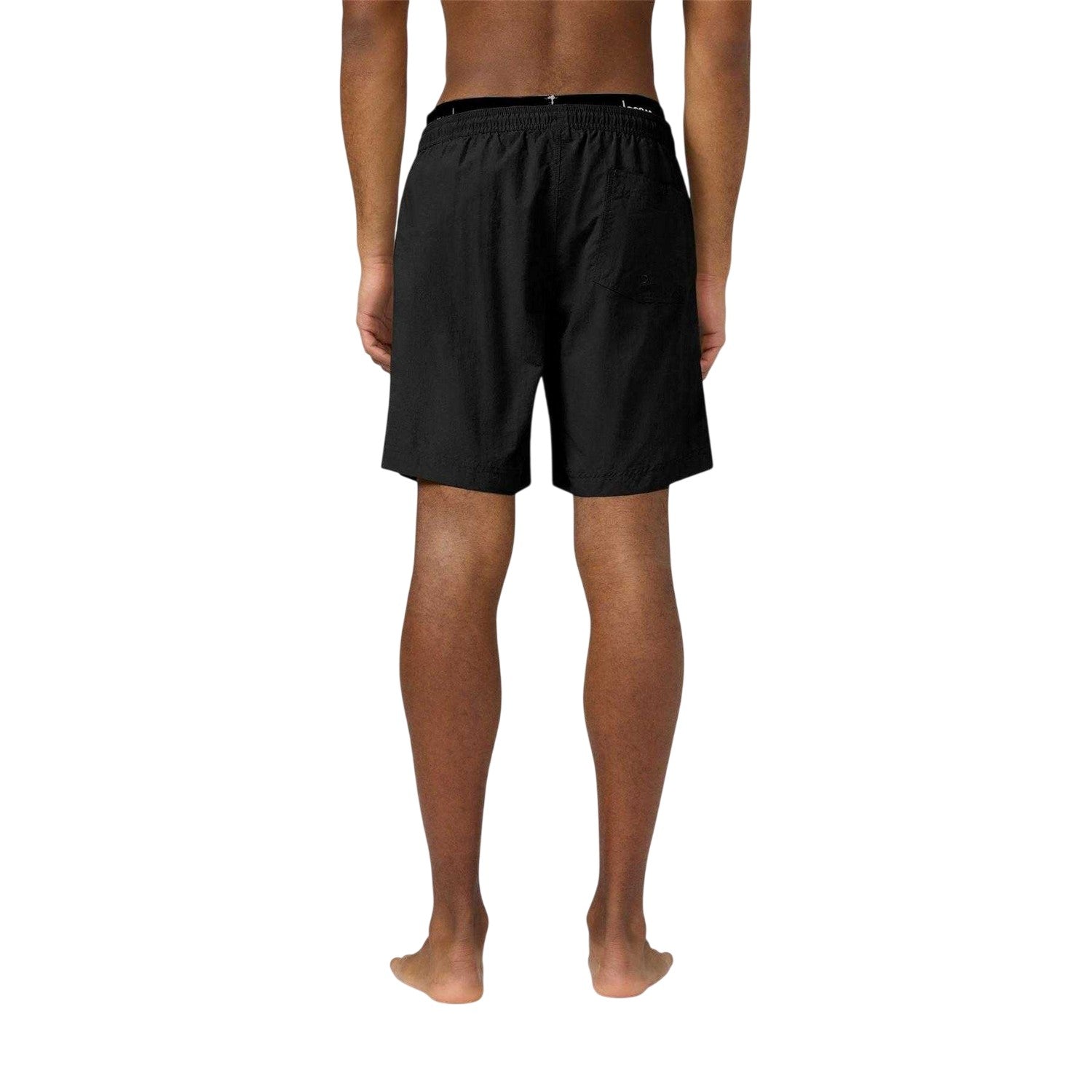 Black - Back - Champion Mens Embroidered Logo Swim Shorts
