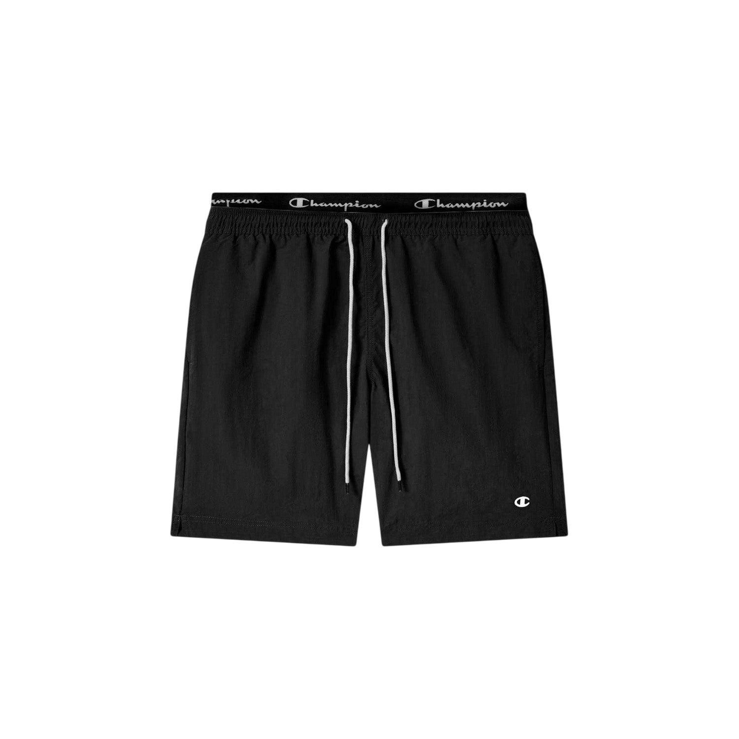 Black - Front - Champion Mens Embroidered Logo Swim Shorts