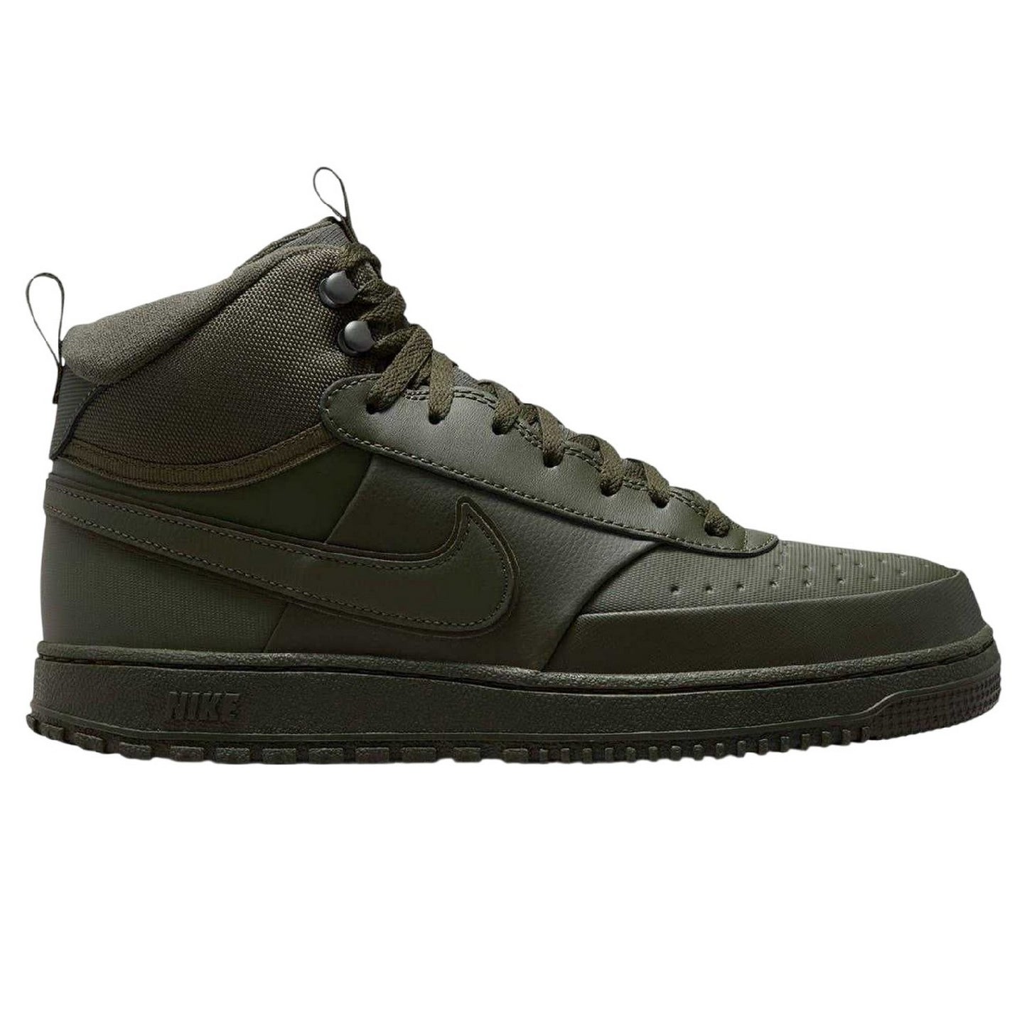 Khaki Green - Front - Nike Mens Court Vision Next Nature Synthetic High-top High Top Trainers