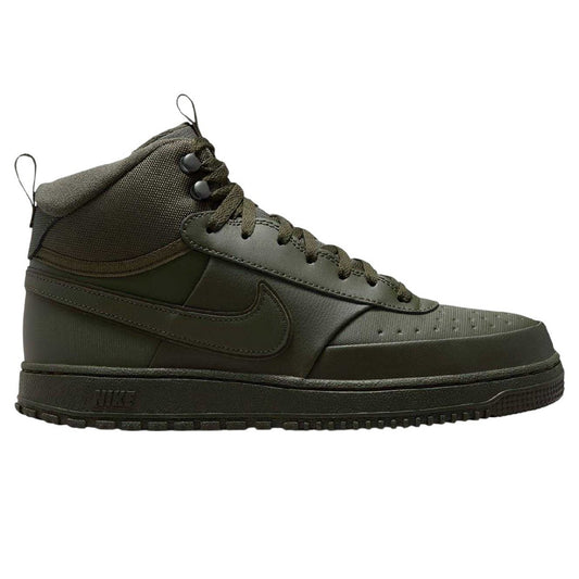 Khaki Green - Front - Nike Mens Court Vision Next Nature Synthetic High-top High Top Trainers