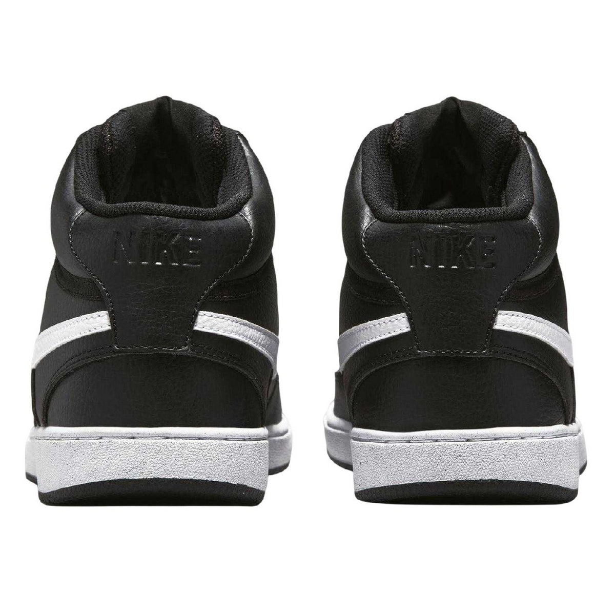 Black-White - Back - Nike Mens Court Vision Next Nature Synthetic High-top High Top Trainers